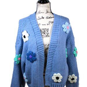 3D Flower Knit Cardigan